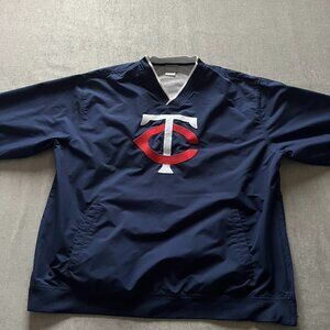 Genuine Merchandise Minnesota Twins Jacket Men XL Blue Pullover Windbreaker MLB